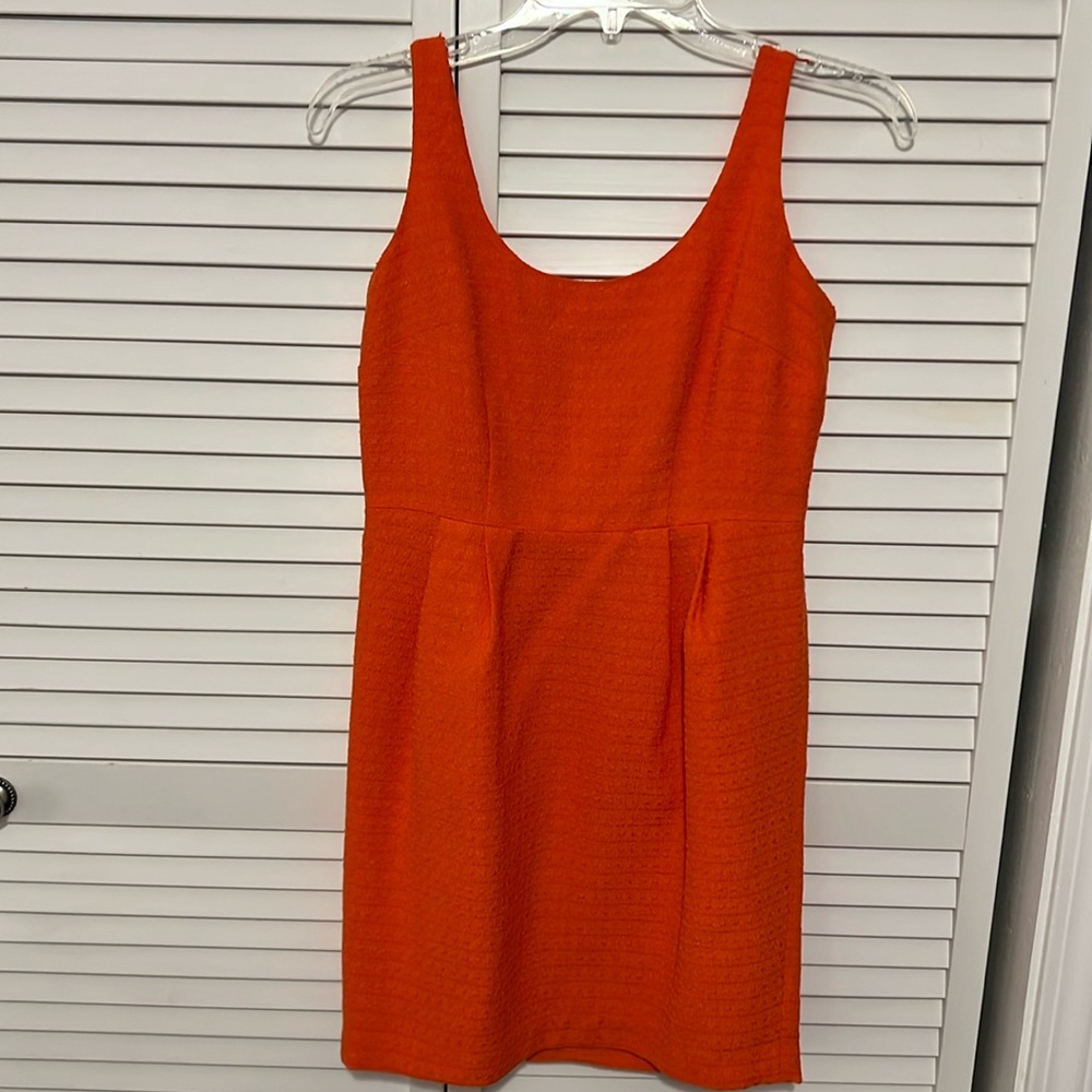 Ann Taylor 00P red-orange dress
